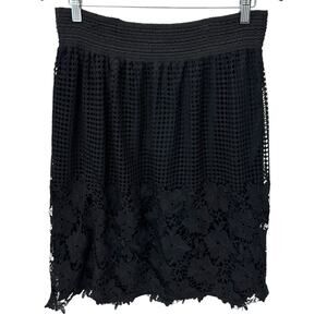 J. GEE Skirt Womens XL Black Guipure Lace Cocktail Party Whimsygoth NWT